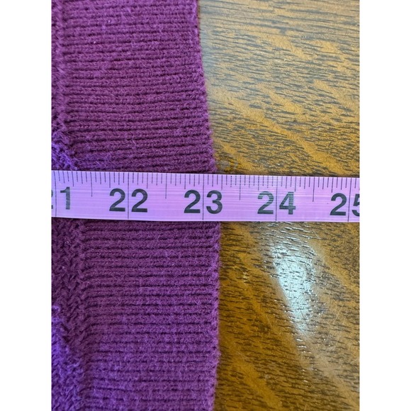 Vintage Lands End Sweater Mens Large Brugundy Henley Ribbed Knit Pullover 90s - Picture 6 of 6